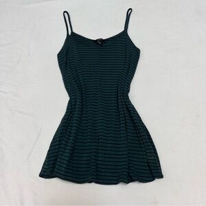 Forever 21 Green Striped Tank Top